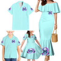 Flower Skull Angel Family Matching Mermaid Dress and Hawaiian Shirt I'm A Bitch With A Flow Bullshit Tolerance - Wonder Print Shop