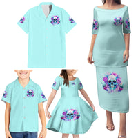 Flower Skull Angel Family Matching Puletasi and Hawaiian Shirt I'm A Bitch With A Flow Bullshit Tolerance - Wonder Print Shop