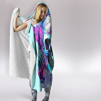 Flower Skull Angel Hooded Blanket I'm A Bitch With A Flow Bullshit Tolerance