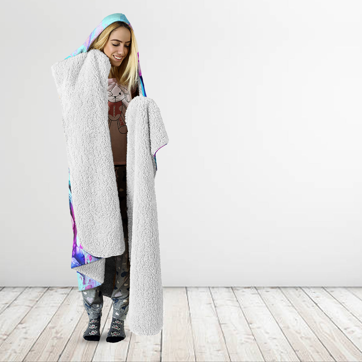 Flower Skull Angel Hooded Blanket I'm A Bitch With A Flow Bullshit Tolerance