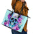 Flower Skull Angel Leather Tote Bag I'm A Bitch With A Flow Bullshit Tolerance - Wonder Print Shop