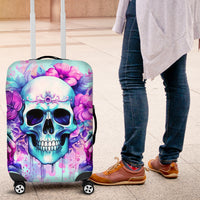 Flower Skull Angel Luggage Cover I'm A Bitch With A Flow Bullshit Tolerance - Wonder Print Shop
