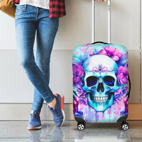 Flower Skull Angel Luggage Cover I'm A Bitch With A Flow Bullshit Tolerance - Wonder Print Shop