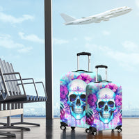 Flower Skull Angel Luggage Cover I'm A Bitch With A Flow Bullshit Tolerance - Wonder Print Shop
