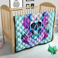 Flower Skull Angel Quilt I'm A Bitch With A Flow Bullshit Tolerance - Wonder Print Shop