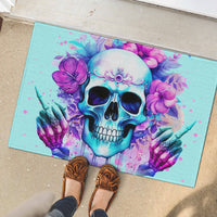 Flower Skull Angel Rubber Doormat I'm A Bitch With A Flow Bullshit Tolerance - Wonder Print Shop