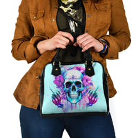 Flower Skull Angel Shoulder Handbag I'm A Bitch With A Flow Bullshit Tolerance