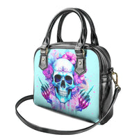 Flower Skull Angel Shoulder Handbag I'm A Bitch With A Flow Bullshit Tolerance