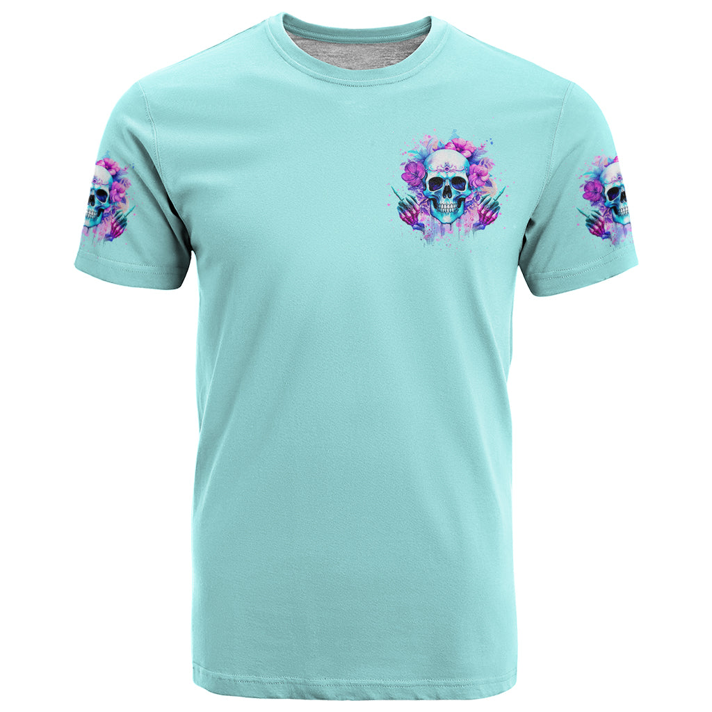 Flower Skull Angel T Shirt I'm A Bitch With A Flow Bullshit Tolerance - Wonder Print Shop