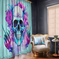 Flower Skull Angel Window Curtain I'm A Bitch With A Flow Bullshit Tolerance - Wonder Print Shop