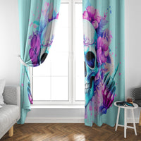Flower Skull Angel Window Curtain I'm A Bitch With A Flow Bullshit Tolerance - Wonder Print Shop