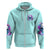 Flower Skull Angel Zip Hoodie I'm A Bitch With A Flow Bullshit Tolerance - Wonder Print Shop