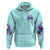 Flower Skull Angel Zip Hoodie I'm A Bitch With A Flow Bullshit Tolerance - Wonder Print Shop