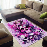 Rose Skull Area Rug Bitch I'm The Fucking Queen - Wonder Print Shop
