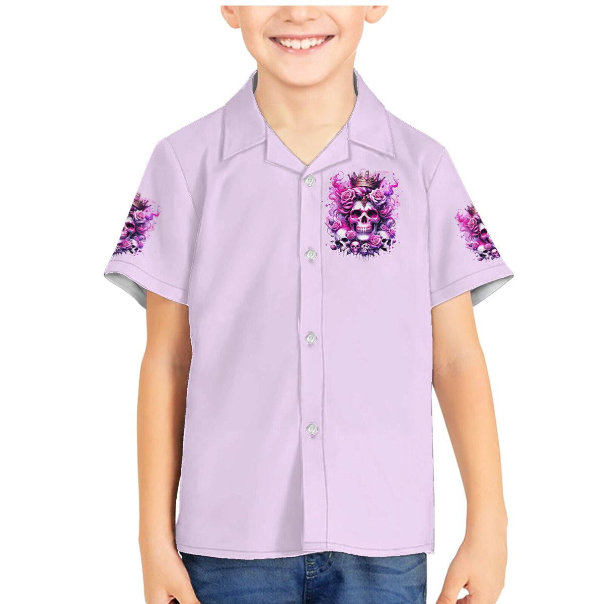 Rose Skull Family Matching Mermaid Dress and Hawaiian Shirt Bitch I'm The Fucking Queen - Wonder Print Shop