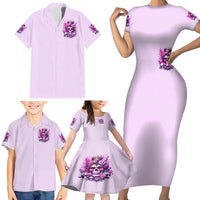 Rose Skull Family Matching Short Sleeve Bodycon Dress and Hawaiian Shirt Bitch I'm The Fucking Queen - Wonder Print Shop