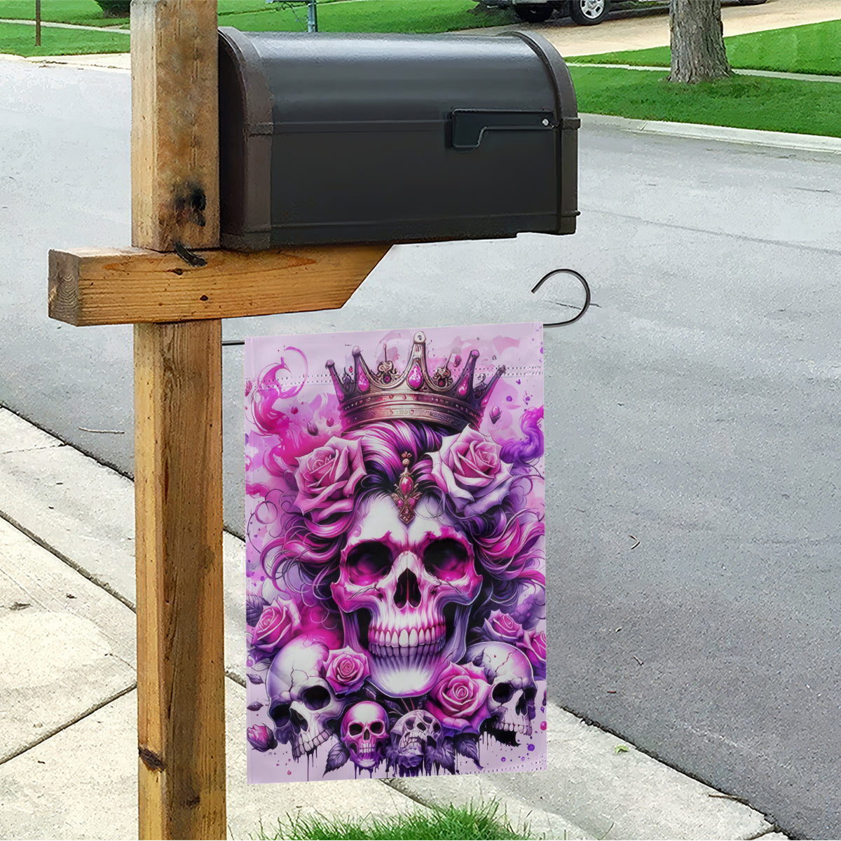 Rose Skull Garden Flag Bitch I'm The Fucking Queen - Wonder Print Shop