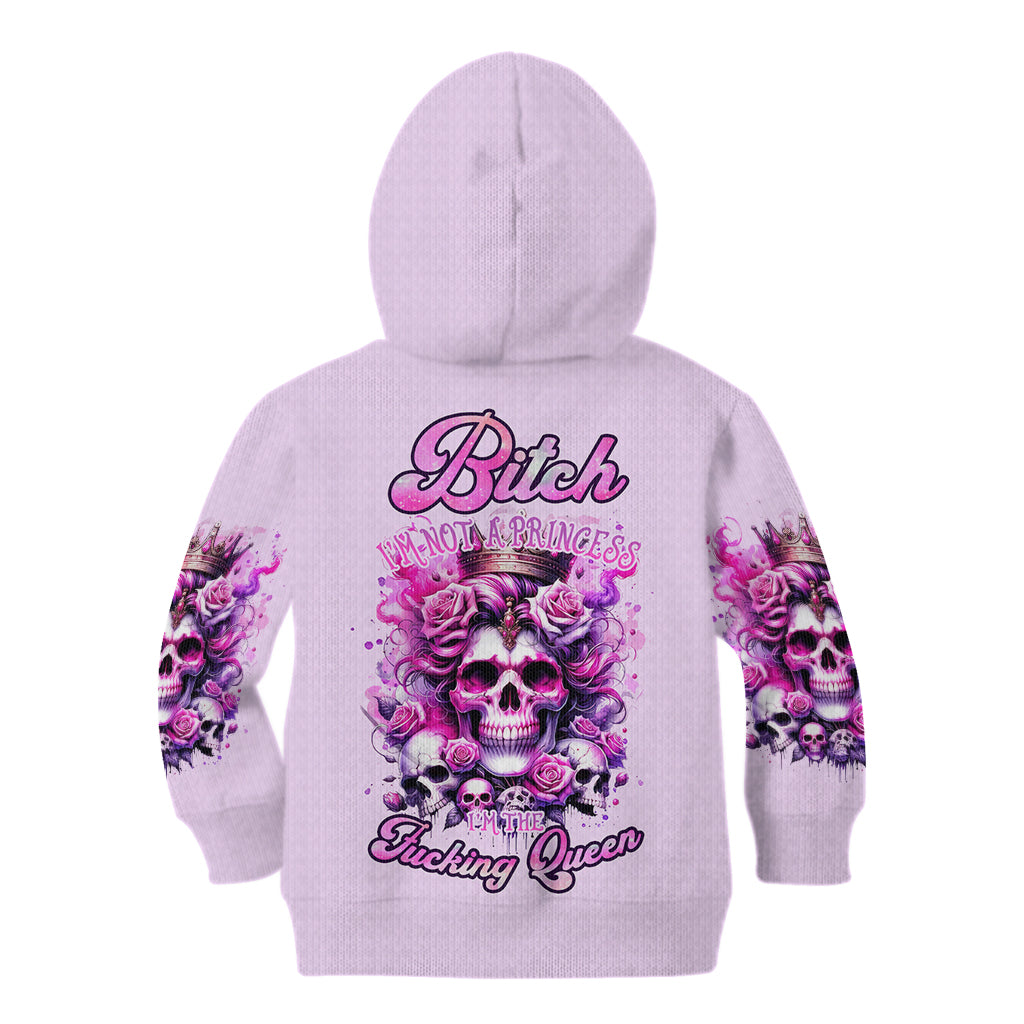 Rose Skull Kid Hoodie Bitch I'm The Fucking Queen - Wonder Print Shop