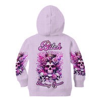 Rose Skull Kid Hoodie Bitch I'm The Fucking Queen - Wonder Print Shop