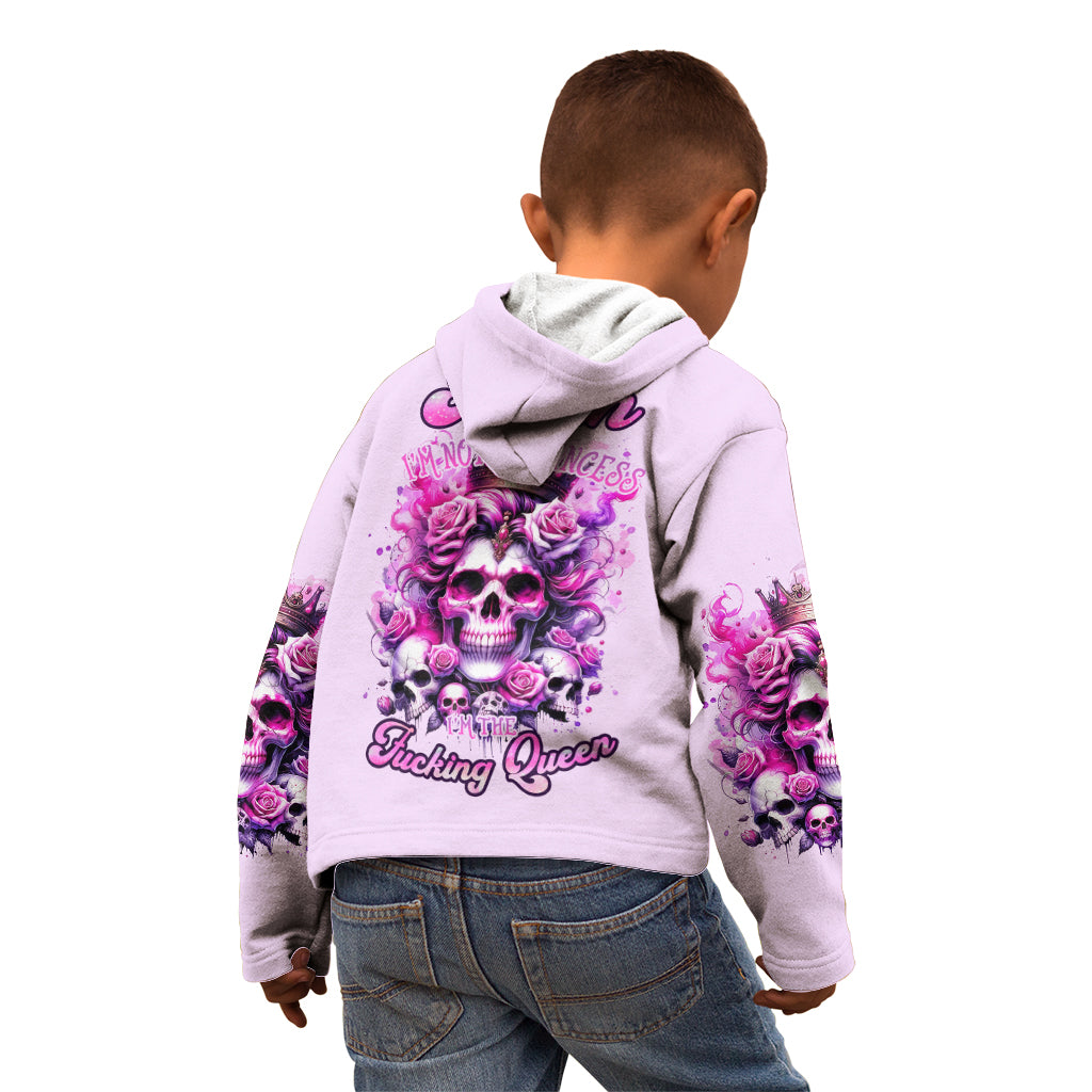 Rose Skull Kid Hoodie Bitch I'm The Fucking Queen - Wonder Print Shop