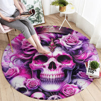 Rose Skull Round Carpet Bitch I'm The Fucking Queen