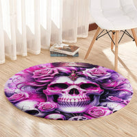 Rose Skull Round Carpet Bitch I'm The Fucking Queen