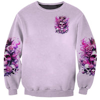 Rose Skull Sweatshirt Bitch I'm The Fucking Queen - Wonder Print Shop