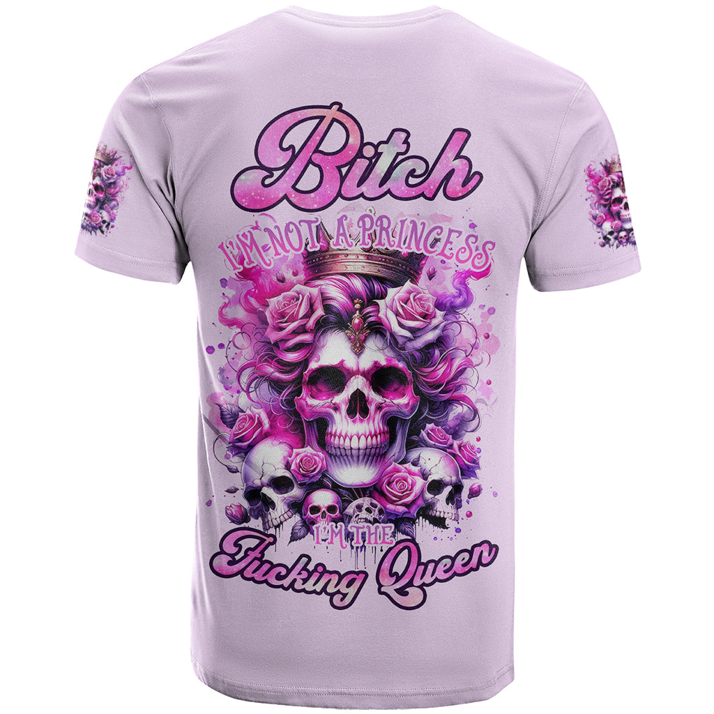 Rose Skull T Shirt Bitch I'm The Fucking Queen - Wonder Print Shop