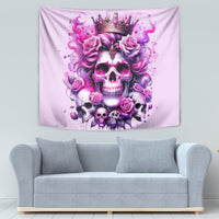 Rose Skull Tapestry Bitch I'm The Fucking Queen - Wonder Print Shop