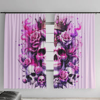 Rose Skull Window Curtain Bitch I'm The Fucking Queen - Wonder Print Shop