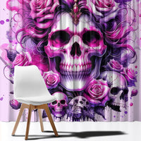 Rose Skull Window Curtain Bitch I'm The Fucking Queen - Wonder Print Shop