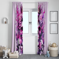 Rose Skull Window Curtain Bitch I'm The Fucking Queen - Wonder Print Shop