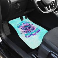 Flower Skull Angel Car Mats Stuck Between IDK IDC and IDGAF - Wonder Print Shop
