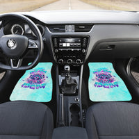 Flower Skull Angel Car Mats Stuck Between IDK IDC and IDGAF - Wonder Print Shop