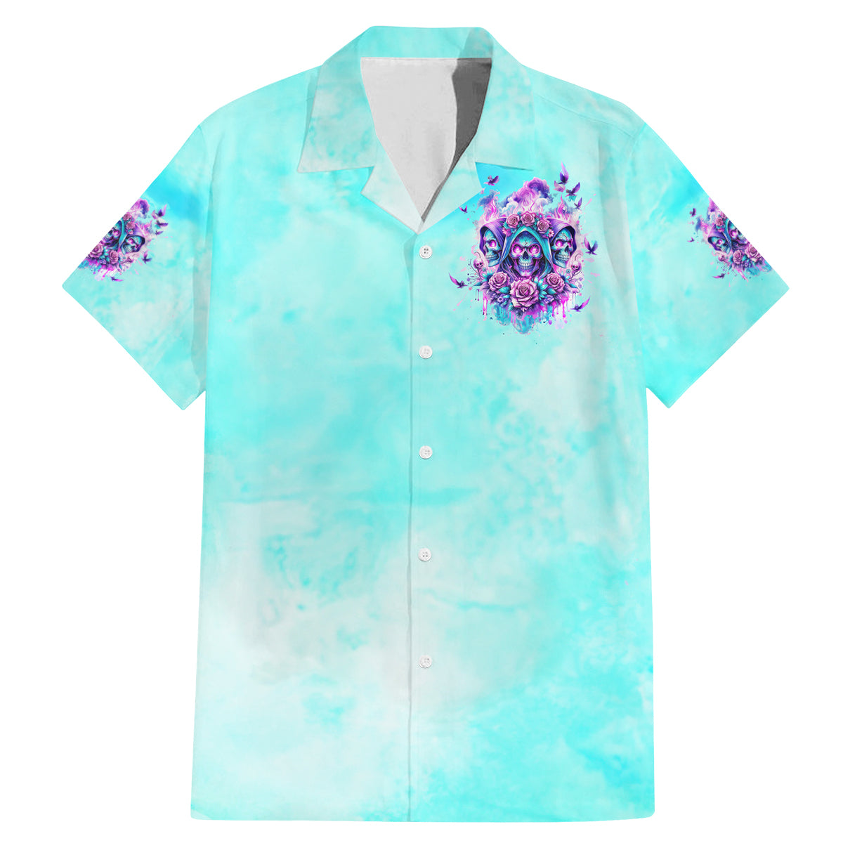 Flower Skull Angel Family Matching Mermaid Dress and Hawaiian Shirt Stuck Between IDK IDC and IDGAF - Wonder Print Shop