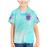 Flower Skull Angel Family Matching Mermaid Dress and Hawaiian Shirt Stuck Between IDK IDC and IDGAF - Wonder Print Shop