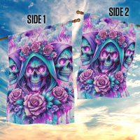 Flower Skull Angel Garden Flag Stuck Between IDK IDC and IDGAF - Wonder Print Shop
