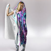 Flower Skull Angel Hooded Blanket Stuck Between IDK IDC and IDGAF