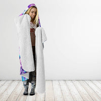 Flower Skull Angel Hooded Blanket Stuck Between IDK IDC and IDGAF
