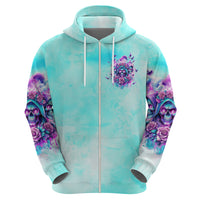 Flower Skull Angel Hoodie Stuck Between IDK IDC and IDGAF - Wonder Print Shop