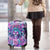 Flower Skull Angel Luggage Cover Stuck Between IDK IDC and IDGAF - Wonder Print Shop