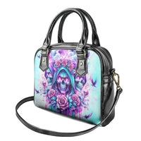 Flower Skull Angel Shoulder Handbag Stuck Between IDK IDC and IDGAF