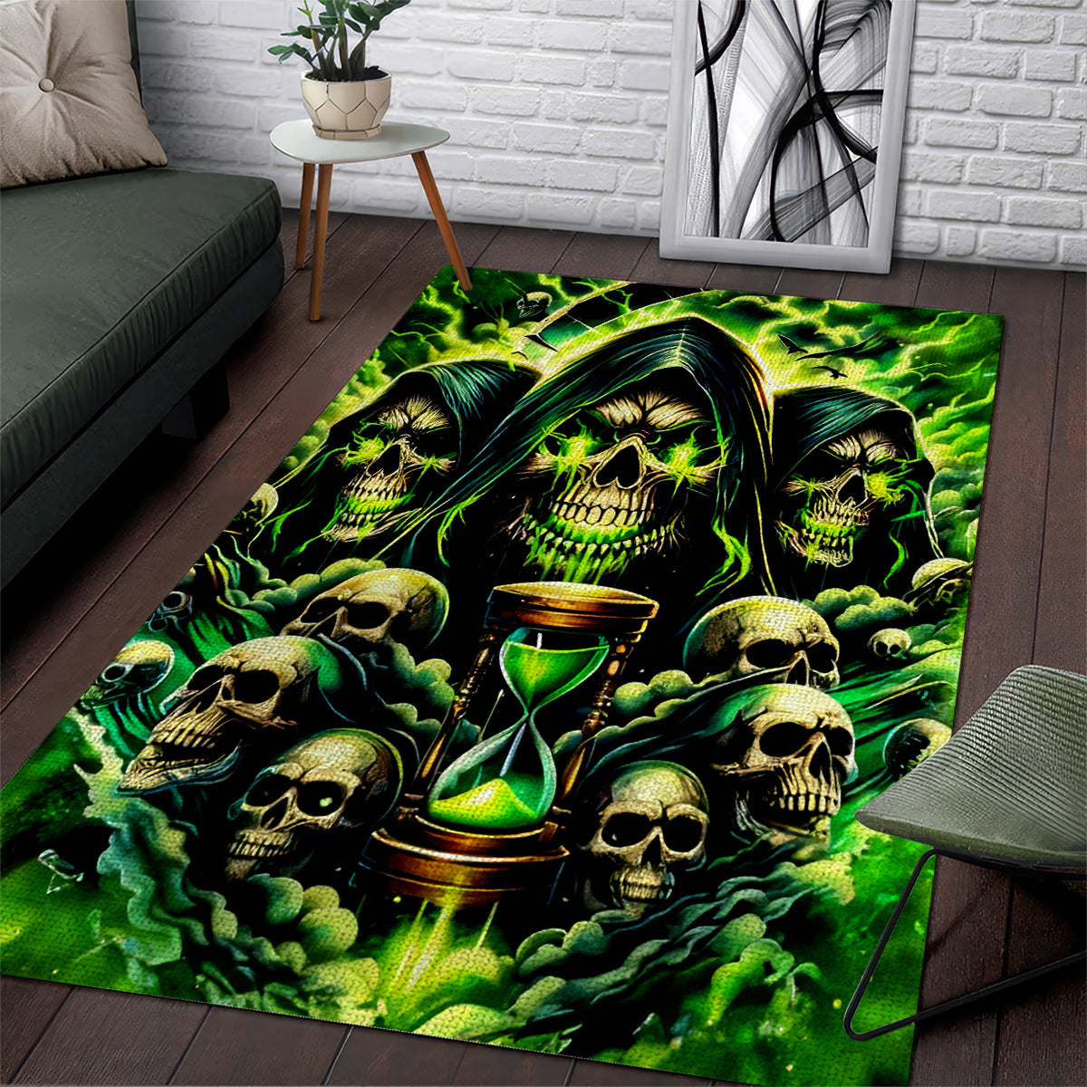Flame Skull Area Rug I Have 3 Sides Quite Sweet Funny Crazy - Wonder Print Shop