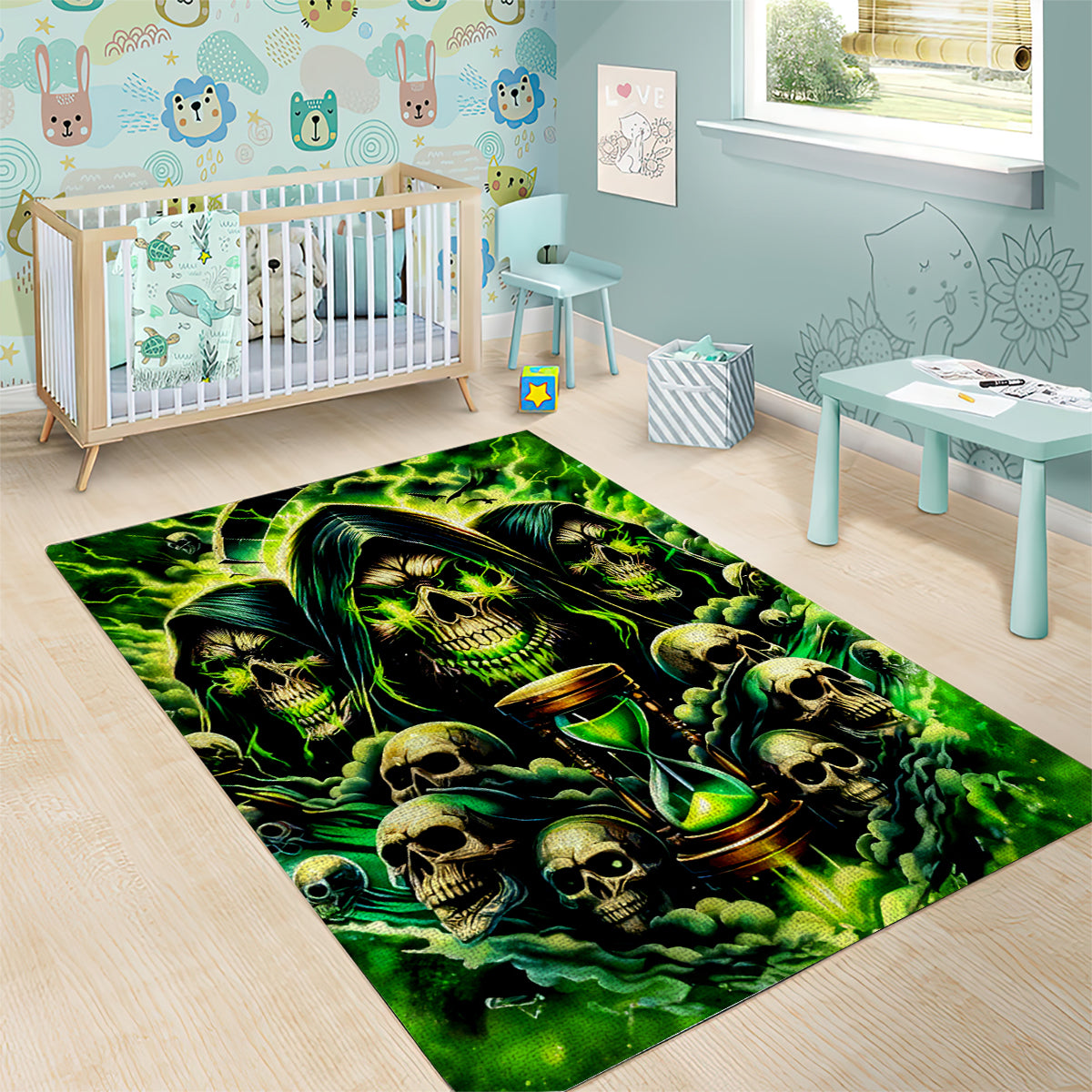 Flame Skull Area Rug I Have 3 Sides Quite Sweet Funny Crazy - Wonder Print Shop