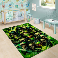 Flame Skull Area Rug I Have 3 Sides Quite Sweet Funny Crazy - Wonder Print Shop