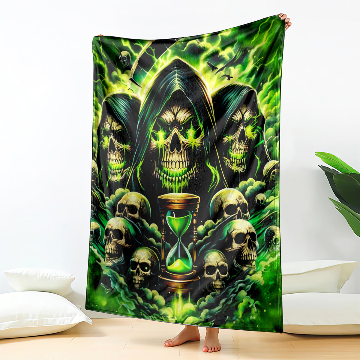 Flame Skull Blanket I Have 3 Sides Quite Sweet Funny Crazy