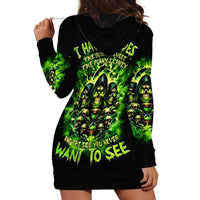 Flame Skull Hoodie Dress I Have 3 Sides Quite Sweet Funny Crazy - Wonder Print Shop