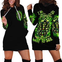 Flame Skull Hoodie Dress I Have 3 Sides Quite Sweet Funny Crazy - Wonder Print Shop