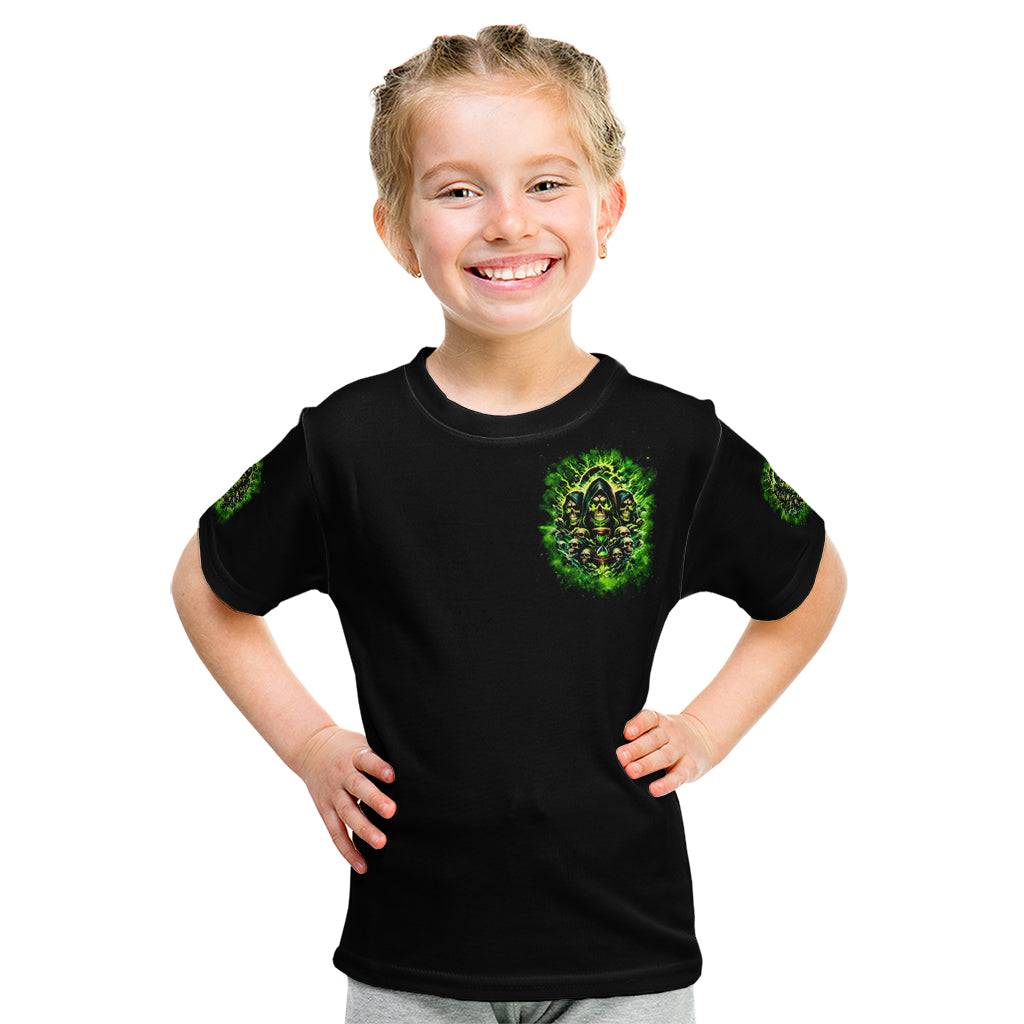 Flame Skull Kid T Shirt I Have 3 Sides Quite Sweet Funny Crazy - Wonder Print Shop