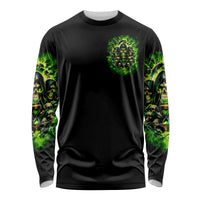 Flame Skull Long Sleeve Shirt I Have 3 Sides Quite Sweet Funny Crazy - Wonder Print Shop